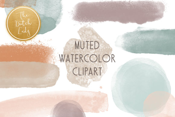 Abstract Watercolor Clipart Set for Crafts