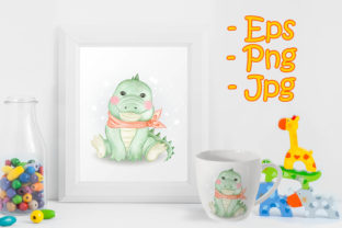 Adorable Baby Crocodile Kawaii Illustrations