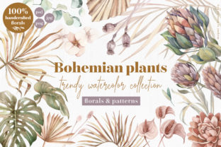Bohemian Plants - Trendy Watercolors for Modern Illustrations