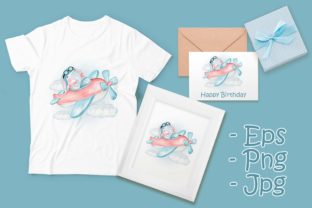Cute Elephant Pilot Flying Plane