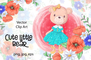 Cute Little Bear Illustrations: A Versatile Graphic Design Asset for Crafters