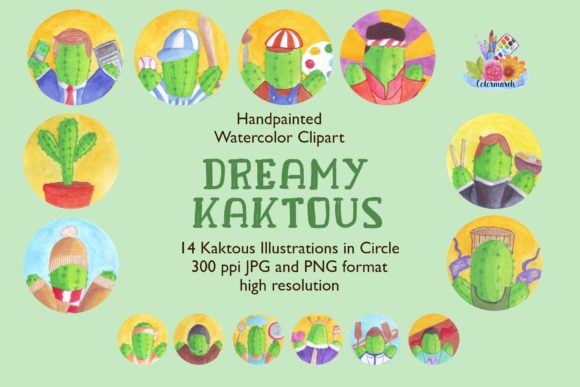 Dreamy Kak Tous Handpainted Clipart for Embroidery Projects