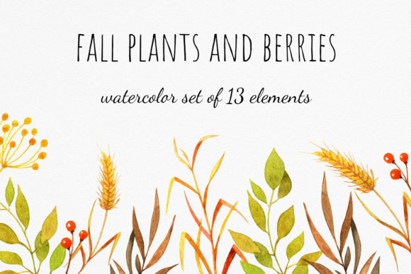 Fall Plants and Berries Clipart: A Natural Fit for Seasonal Illustrations