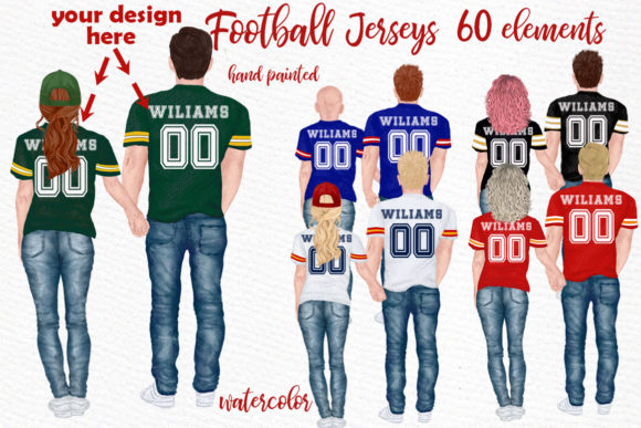 Football Jerseys, Jersey Clipart BFF and Illustrations