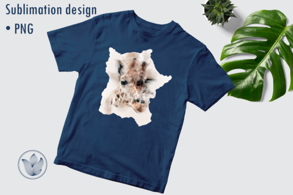 Giraffe Watercolor Sublimation Png File