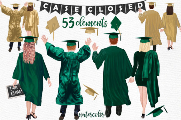 Graduate Students Clipart: A Versatile Illustration for Handmade Projects
