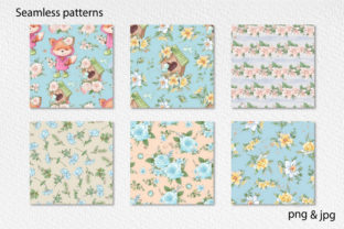 Hello Spring Seamless Patterns & Illustrations