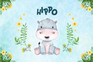 Hippo Nursery Decor & Illustrations