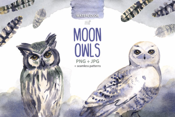 Moon Owls Cliparts: A Designer’s Practical Take on This Embroidery Asset