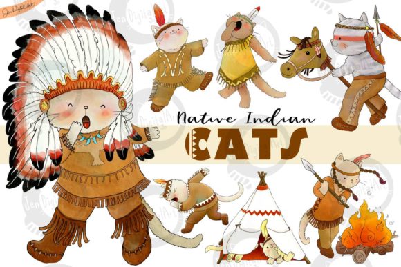 Native Indian Cats Illustrations: A Brand Designer’s Perspective