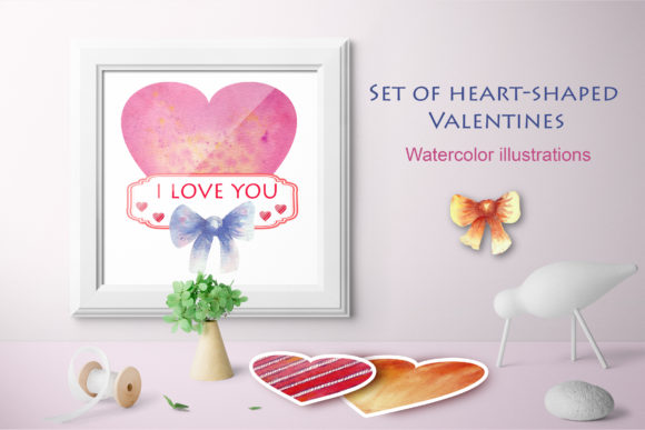 Set of Hearts for Valentine’s Day Illustrations