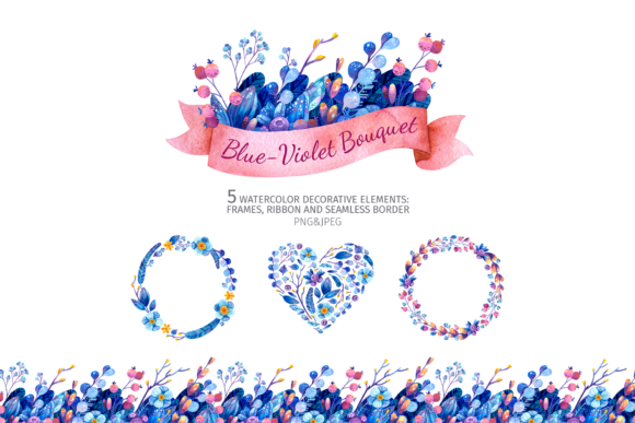 Watercolor Cards with Blue Flowers and Crafts